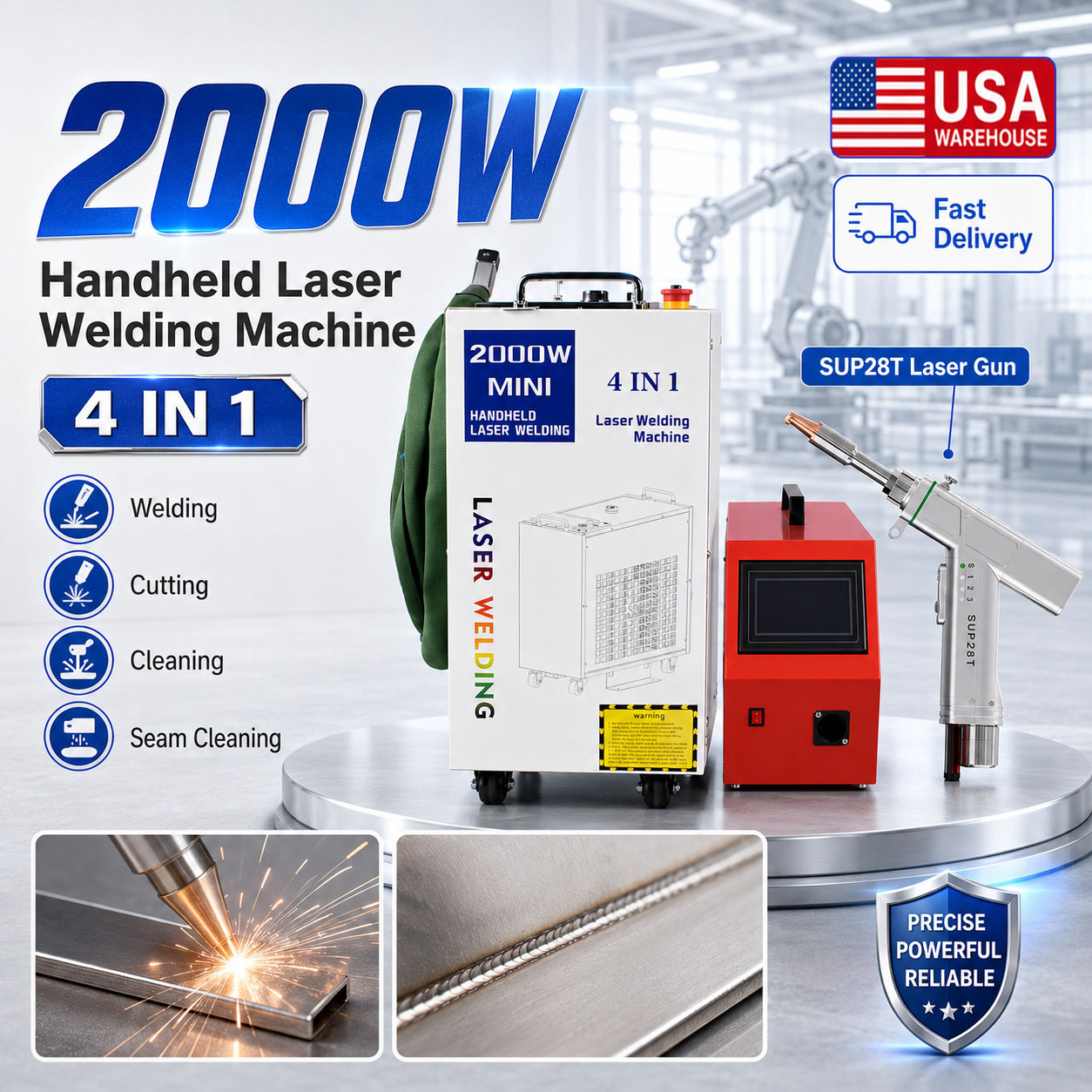 Laser Soldering Machine Handheld - Spawarka laserowa światłowodowa BWT 2000W 4