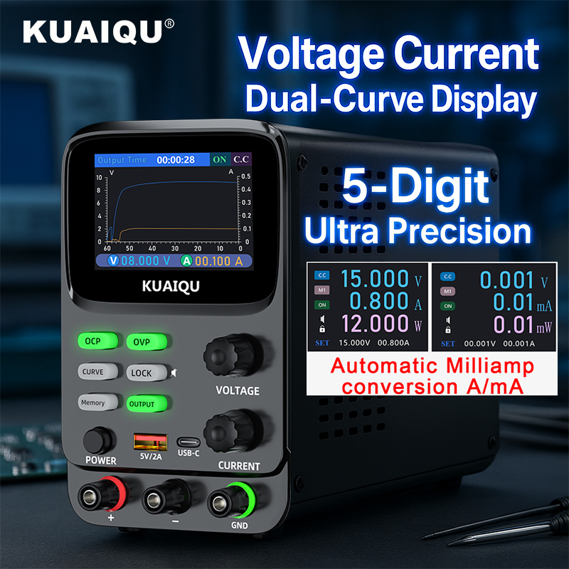 High Precision Dc Power Supply 30V 10A - KUAIQU 5-cyfrowe ultraprecyzyjne regulowane zasilanie 30V