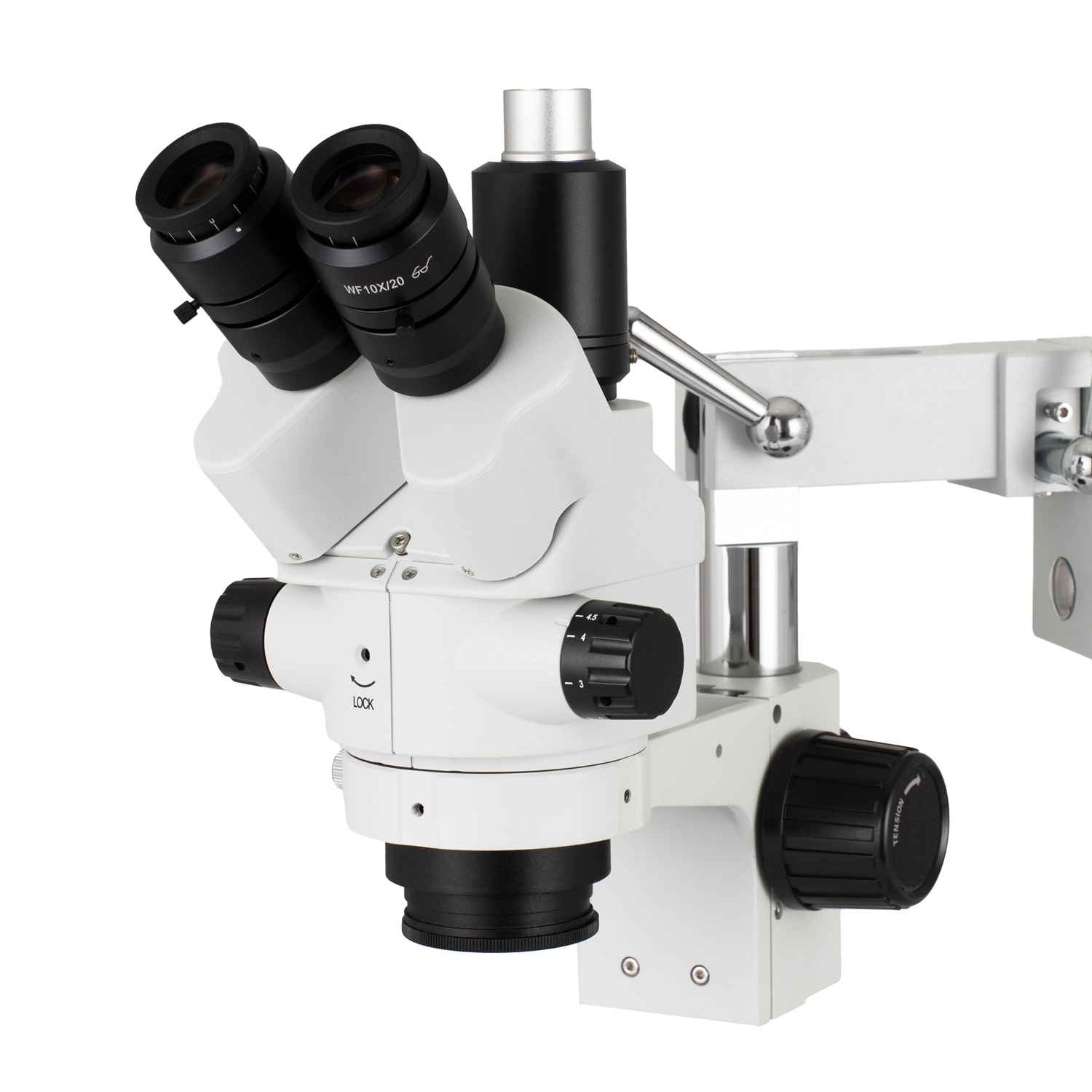 Trinocular Stereo Microscope 7X-45X - Głowica mikroskopu stereoskopowego AmScope 7X-45X z