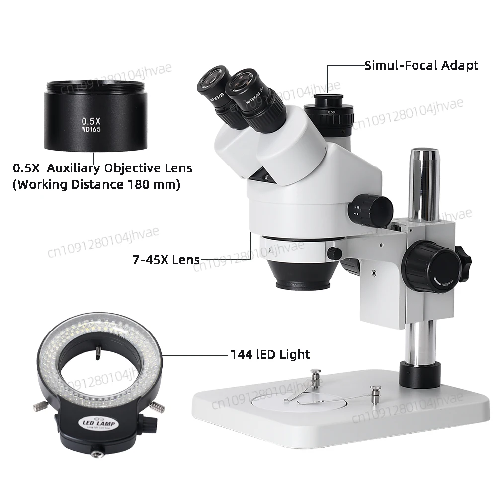 Trinocular Stereo Microscope 7X-45X - Nowy mikroskop stereoskopowy 3.5X-45X / 7X-45X