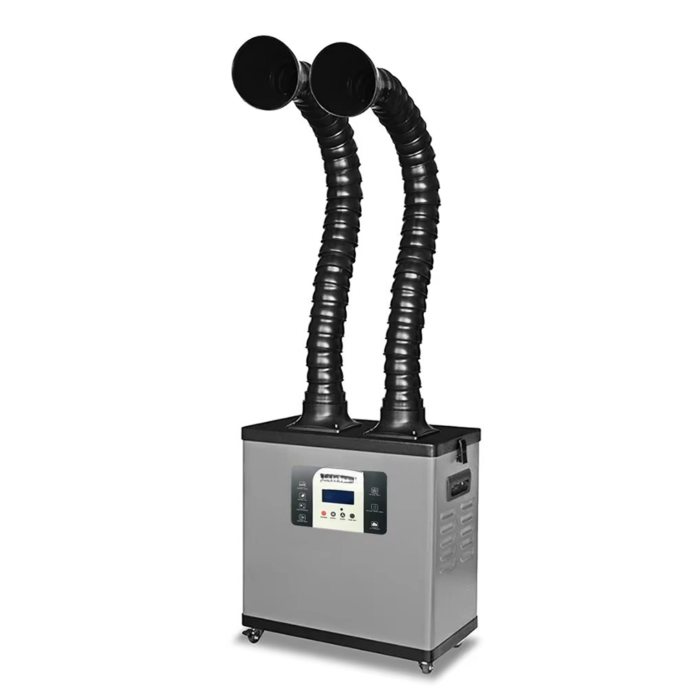 Fume Extractor Soldering Dual Arm - Przenośny, wysokowydajny odsysacz dymu z podwójnym