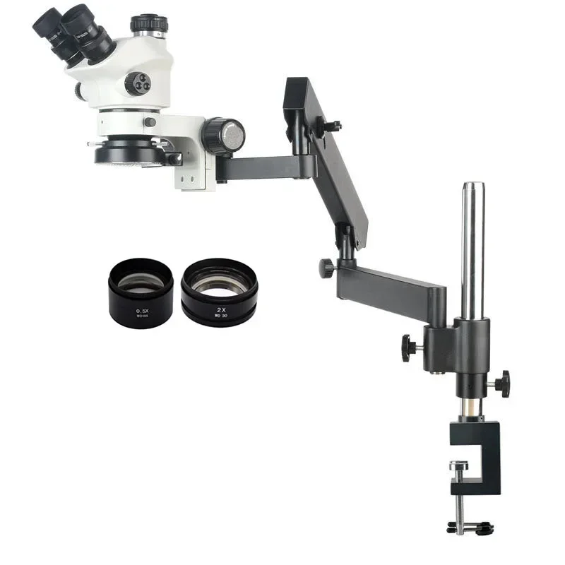 Articulating Arm Boom Stand Microscope - Mikroskop stereoskopowy trójokularowy z elastycznym, ruchomym