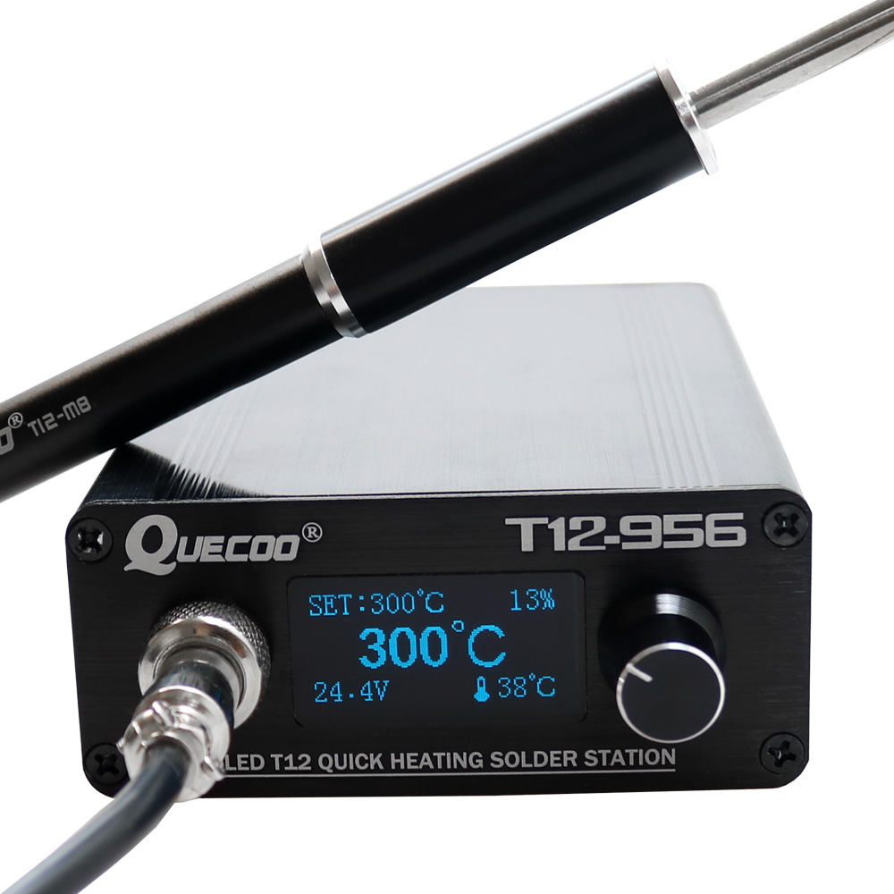 T12 Soldering Station Oled - Cyfrowa stacja lutownicza QUECOO T12-956 Elektroniczna
