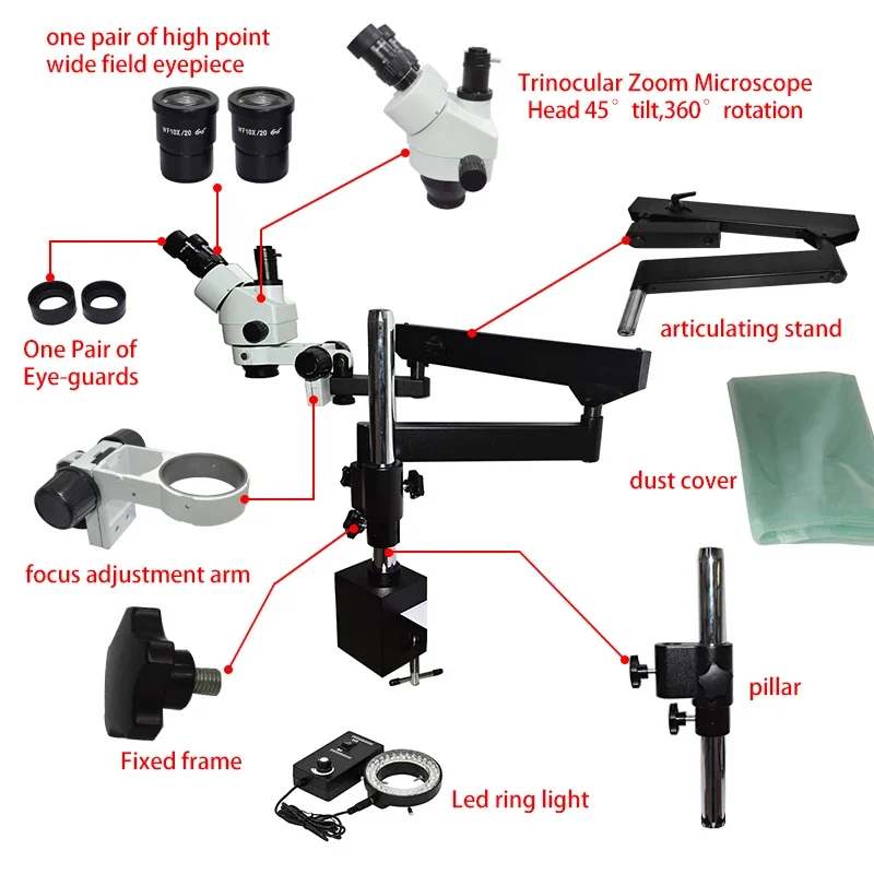 Elastyczne, ruchome ramię arty – Articulating Arm Boom Stand Microscope recenzja i cena