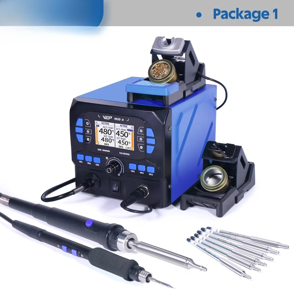 992D-II 2 w 1 Wyświetlacz LCD  – C210 Precision Soldering Station recenzja i cena