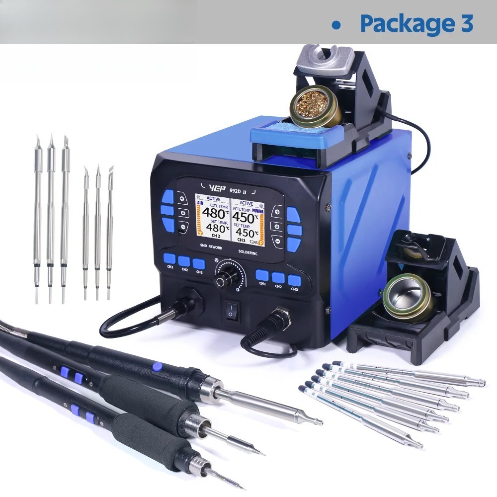 992D-II 2 w 1 Wyświetlacz LCD  – C210 Precision Soldering Station recenzja i cena