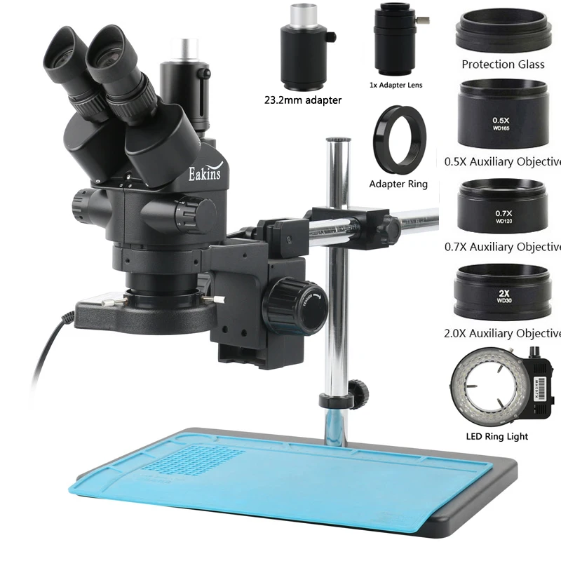 Zestaw mikroskopu stereoskopow – Trinocular Stereo Microscope 7X-45X recenzja i cena