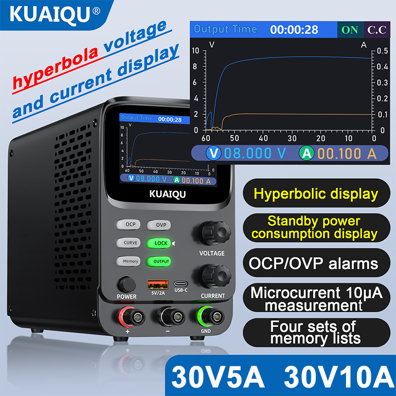 KUAIQU 5-cyfrowe ultraprecyzyj – High Precision Dc Power Supply 30V 10A recenzja i cena