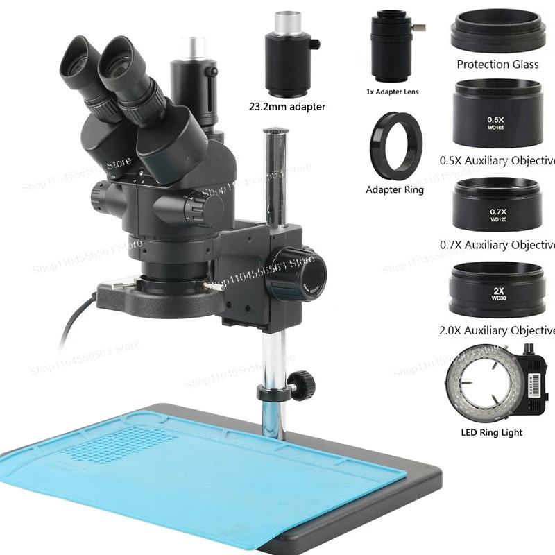 Przemysłowy zestaw mikroskopu  – Trinocular Stereo Microscope 7X-45X recenzja i cena