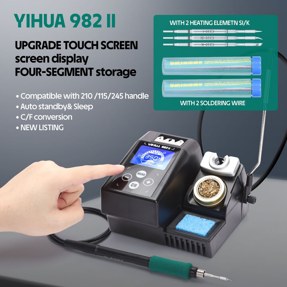 YIHUA 982-II ekran dotykowy C2 – C210 Precision Soldering Station recenzja i cena