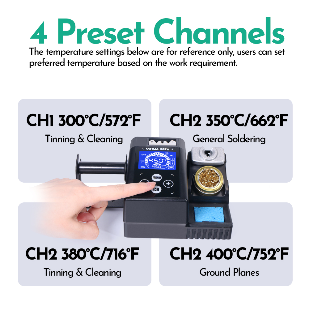 YIHUA 982-II ekran dotykowy C2 – C210 Precision Soldering Station recenzja i cena