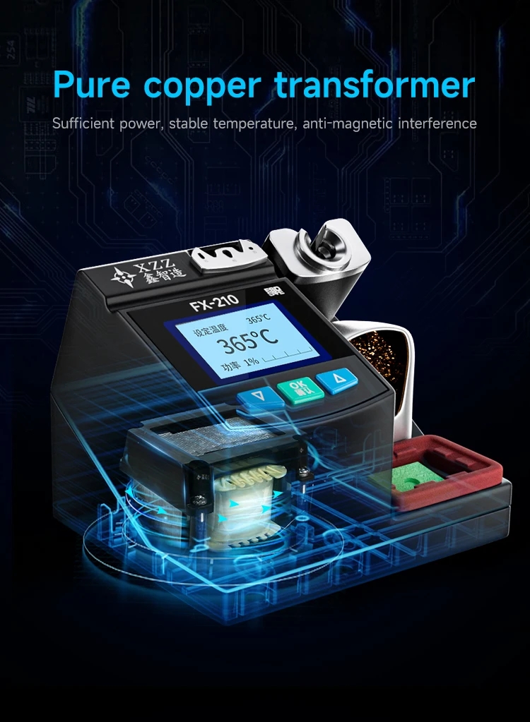 Stacja lutownicza XZZ FX-210 S – C210 Precision Soldering Station recenzja i cena